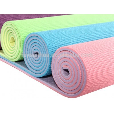 2 layer pvc yoga mat double color